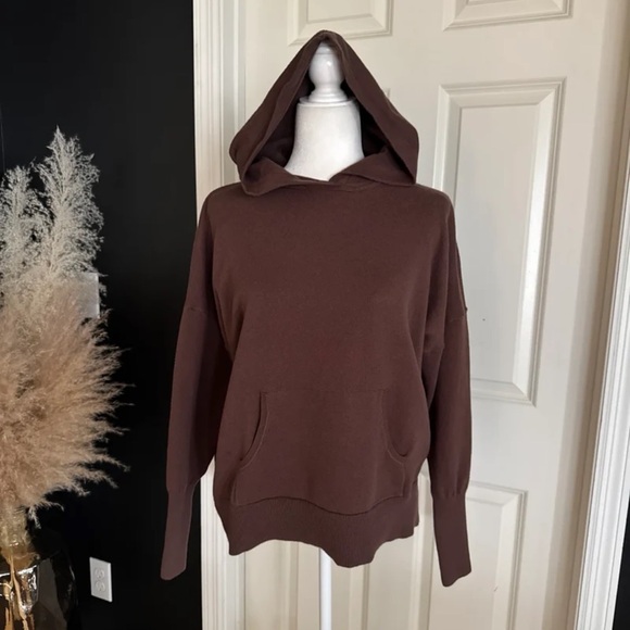 NUUDS Luxe Knit Hoodie in Coffee Brown size Small - Picture 7 of 12
